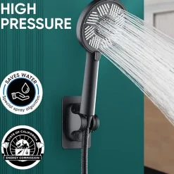Pommeau de Douche Haute Pression,Pommeau de Douche à Effet pluie, Douchette à main, Grand Pommeau de Douche à économie d'eau
