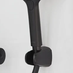 Pommeau de douche JACOB DELAFON Juliette noir mat + flexible et support de douche noir mat