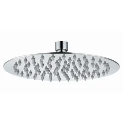 Pommeau de douche rond de 20 cm avec finition chromée brillante en laiton Kibath