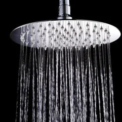 Pommeau de douche rond de 30 cm avec une finition chromée brillante en laiton Kibath