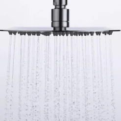 Pommeau de douche rond de 30 cm avec une finition chromée brillante en laiton Kibath