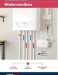 Pompe de relevage des condensats de chaudières GAZ à condensation WATERMATIC WATERCONDENS (prévoir WATERNEUTRAL en option)