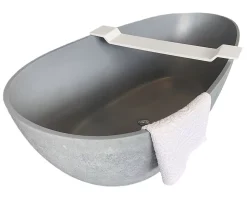 Pont de baignoire en fonte minérale PB4208 - 85x16cm - Blanc mat