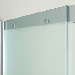 Porte de douche 120 cm pour niche porte fixe droite en verre mat - dream