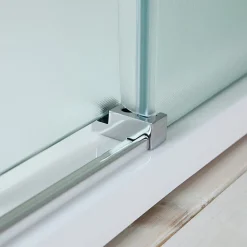 Porte de douche 120 cm pour niche porte fixe droite en verre mat - dream