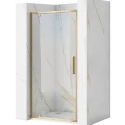 Porte de douche à entrouvrir REA Rapid Swing Brushed Gold 90
