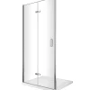 Porte de douche 6 mm pliante pour installation en niche - 63-66,5