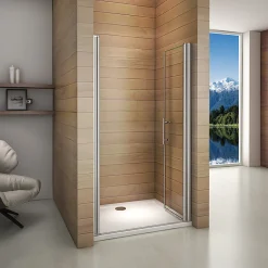 Porte De Douche Battante 95x187cm Porte De Douche Installation En Niche Ouverte Vers L'intérieur Ou L'extérieur