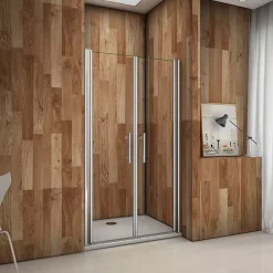 Porte de douche battante 105cm en verre anticalcaire Porte de douche Hauteur 197cm