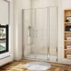 Porte De Douche Battante 120x197cm Porte Battante Avec 1 élément Fixe En 6mm Verre Anticalcaire