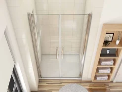 Porte de douche battante 90cm en verre anticalcaire Porte de douche Hauteur 187cm