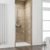 Porte de douche battante ouverture gauche l.90 x H.200 cm, verre transparent anticalcaire, profilé chromé, Schulte MasterClass II