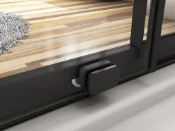 Porte de douche coulissante 140cm en verre anticalcaire porte de douche Noir mat avec l'amortisseur Hauteur 195cm