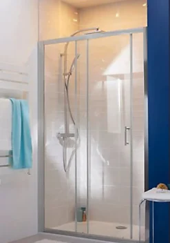 Porte de douche coulissante Cooke & Lewis Onega transparente 120 cm