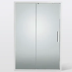 Porte de douche coulissante Cooke & Lewis Zilia verre fumé 140 cm