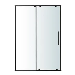 Porte de douche coulissante GoodHome Ezili transparent profilé noir 100 cm