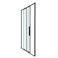Porte de douche coulissante GoodHome Ezili transparent profilé noir 100 cm