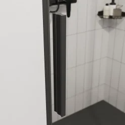 Porte de douche coulissante GoodHome Ezili transparent profilé noir 100 cm