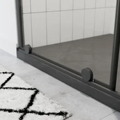 Porte de douche coulissante GoodHome Ezili transparent profilé noir 100 cm
