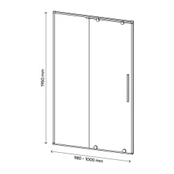 Porte de douche coulissante GoodHome Ezili transparent profilé noir 100 cm