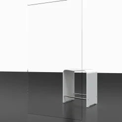 Porte de douche coulissante avec roulettes l.100 x H.200 cm, verre transparent anticalcaire, profilé chromé, Schulte NewStyle