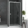 Porte de douche coulissante blanc Galedo Spot transparent 100cm