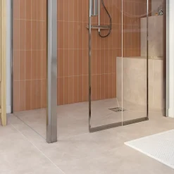 Porte de douche coulissante PMR l.120 x 195 cm, profilés finition chrome, GoodHome Ledava