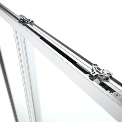 Porte de douche coulissante PMR l.120 x 195 cm, profilés finition chrome, GoodHome Ledava