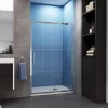 Porte de douche coulissante 150cm en 5mm verre trempé porte de douche Hauteur 190cm Installation en niche