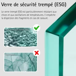 Porte de douche coulissante l.140 x H.200 cm, verre transparent anticalcaire, profilé chromé, Schulte Impériale 10