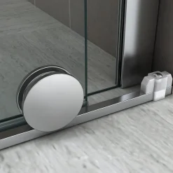 Porte de douche coulissante NAPOLI H.200 - largeur 130 cm verre transparent 8 mm - Saniverre