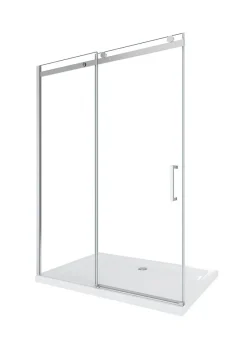Porte de douche de 8 mm pour installation en niche H.190 avec ouverture coulissante et rèversible - 160 cm