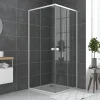 Porte de douche en angle blanc Galedo Spot 90 x 90cm