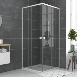 Porte de douche en angle blanc Galedo Spot 90 x 90cm
