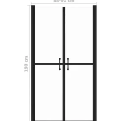 Porte de douche ESG transparent (88-91)x190 cm vidaXL