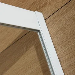 Porte De Douche Extensible 80-90 Cm Profile Blanc En Aluminium Erice
