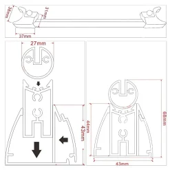 Porte de douche GINA H.195 réglable de 96 à 100 cm verre 6 mm transparent - Saniverre