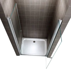 Porte de douche GINA H.180 réglable de 96 à 100 cm verre 6 mm transparent - Saniverre