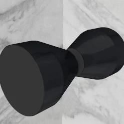 Porte de douche GINA-BLACK H.180 cm, largeur réglable 100 à 104 cm, verre 6 mm, anticalcaire - Saniverre