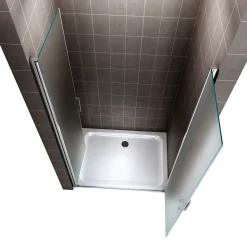 Porte de douche KAYA H.185 réglable de 86 à 89 cm verre 6 mm opaque - Saniverre