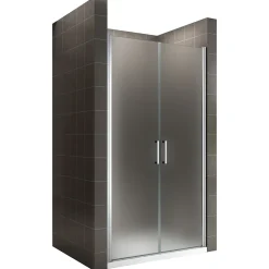 Porte de douche KAYA H.185 réglable de 86 à 89 cm verre 6 mm opaque - Saniverre