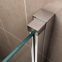 Porte de douche KAYA H.180 réglable de 74 à 77 cm verre 6 mm semi-opaque - Saniverre