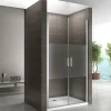 Porte de douche KAYA H.180 réglable de 77 à 80 cm verre 6 mm semi-opaque - Saniverre