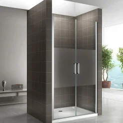 Porte de douche KAYA H.180 réglable de 77 à 80 cm verre 6 mm semi-opaque - Saniverre