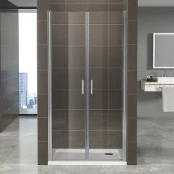 Porte de douche KIMI H.190 largeur réglable 91 à 94 cm verre transparent - Saniverre