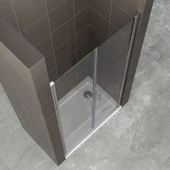 Porte de douche KIMI H.190 largeur réglable 91 à 94 cm verre transparent - Saniverre