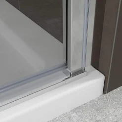 Porte de douche KIMI H.190 largeur réglable 91 à 94 cm verre transparent - Saniverre