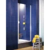 Porte de douche pivotante profilés blancs 90 cm anticalcaire, Schulte Sunny