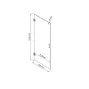 Porte de douche pivotante l.79,3 cm pour cabine Serenity l.90 cm