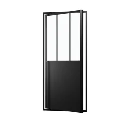 Porte de douche pivotante noir Galedo Fabrik 90cm
